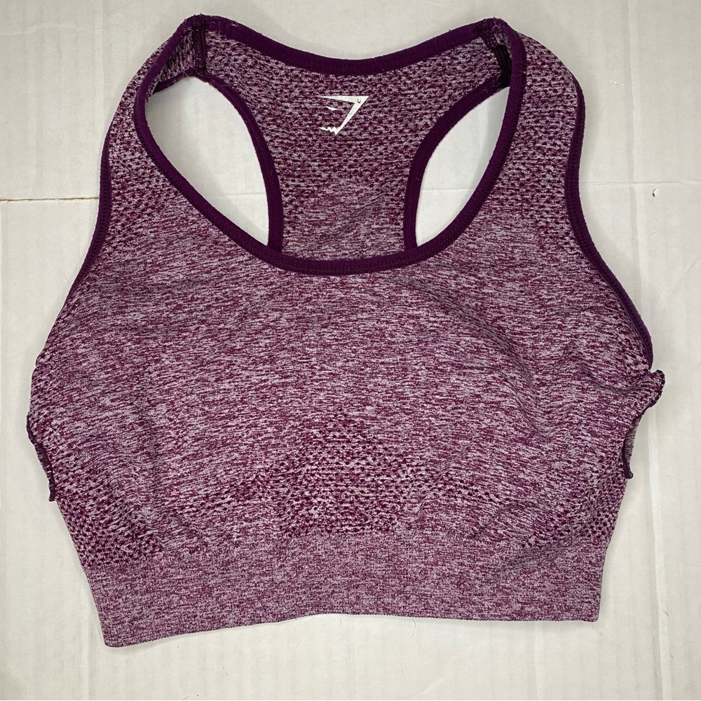 Gymshark Vital Seamless Athletic Sports Bra in Purple / Womens XS - Picture 5 of 11